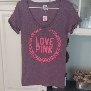 New PINK Victoria's Secret Women's Purple T-Shirt Size S